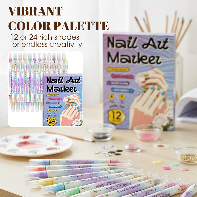 🔥50% off⏰Double‑Headed Nail Art Pen Set