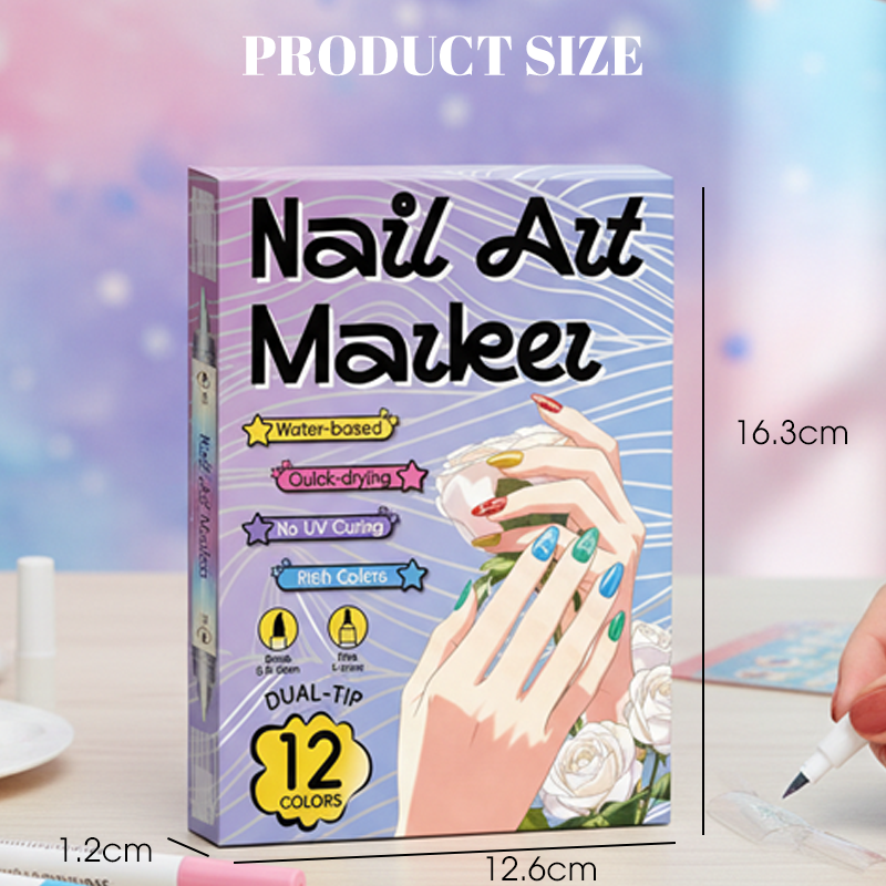 🔥50% off⏰Double‑Headed Nail Art Pen Set