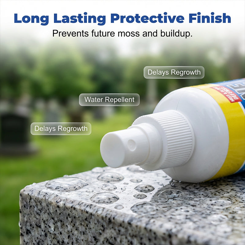 ⏰🎁Headstone Cleaning & Restoration Spray – Remove Stains Instantly