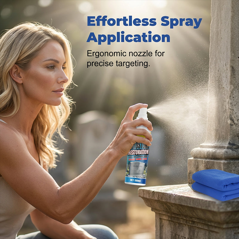 ⏰🎁Headstone Cleaning & Restoration Spray – Remove Stains Instantly