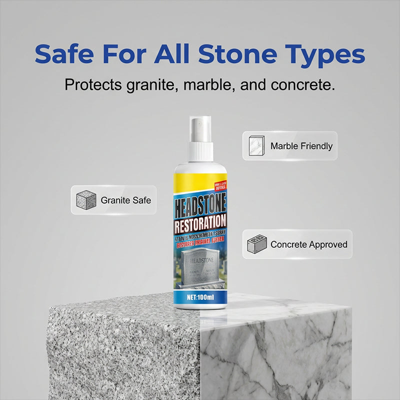 ⏰🎁Headstone Cleaning & Restoration Spray – Remove Stains Instantly